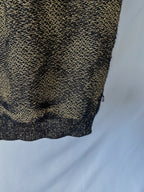 Vivienne Westwood Squiggle Print Knit Black Gold Metallic Mini Dress