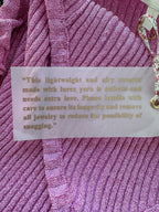 Love Shack Fancy Pink Flitter Ribbed Knit Leoma Mini Dress