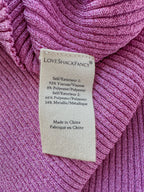 Love Shack Fancy Pink Flitter Ribbed Knit Leoma Mini Dress