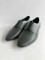 Saint Laurent Studded Black Leather Oxford Shoes