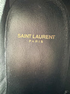 Saint Laurent Studded Black Leather Oxford Shoes