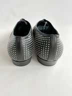 Saint Laurent Studded Black Leather Oxford Shoes