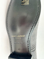 Saint Laurent Studded Black Leather Oxford Shoes