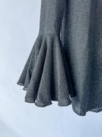 Sleeper Black Lurex Sparkly Long Sleeve Top Blouse