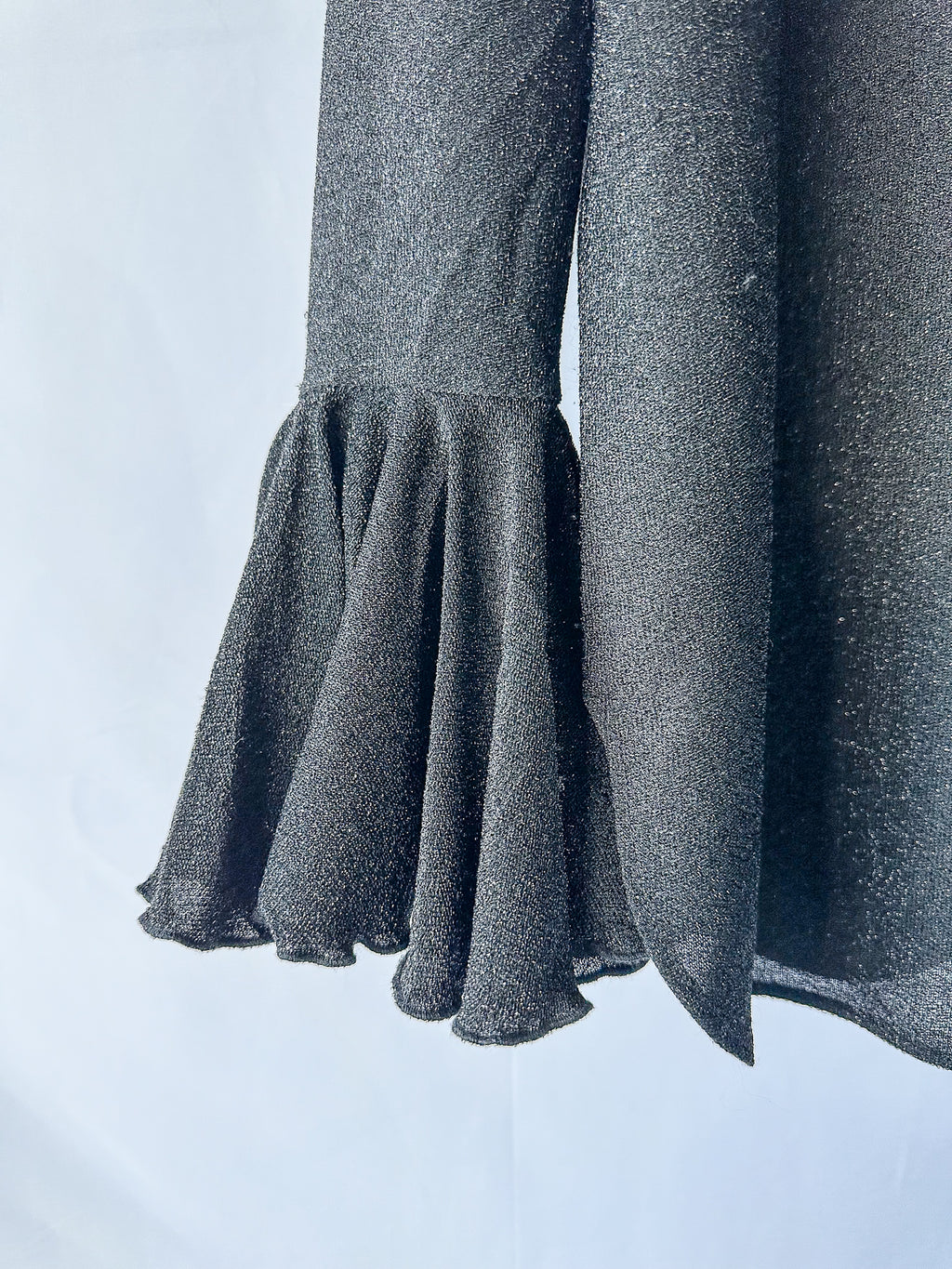 Sleeper Black Lurex Sparkly Long Sleeve Top Blouse