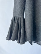 Sleeper Black Lurex Sparkly Long Sleeve Top Blouse