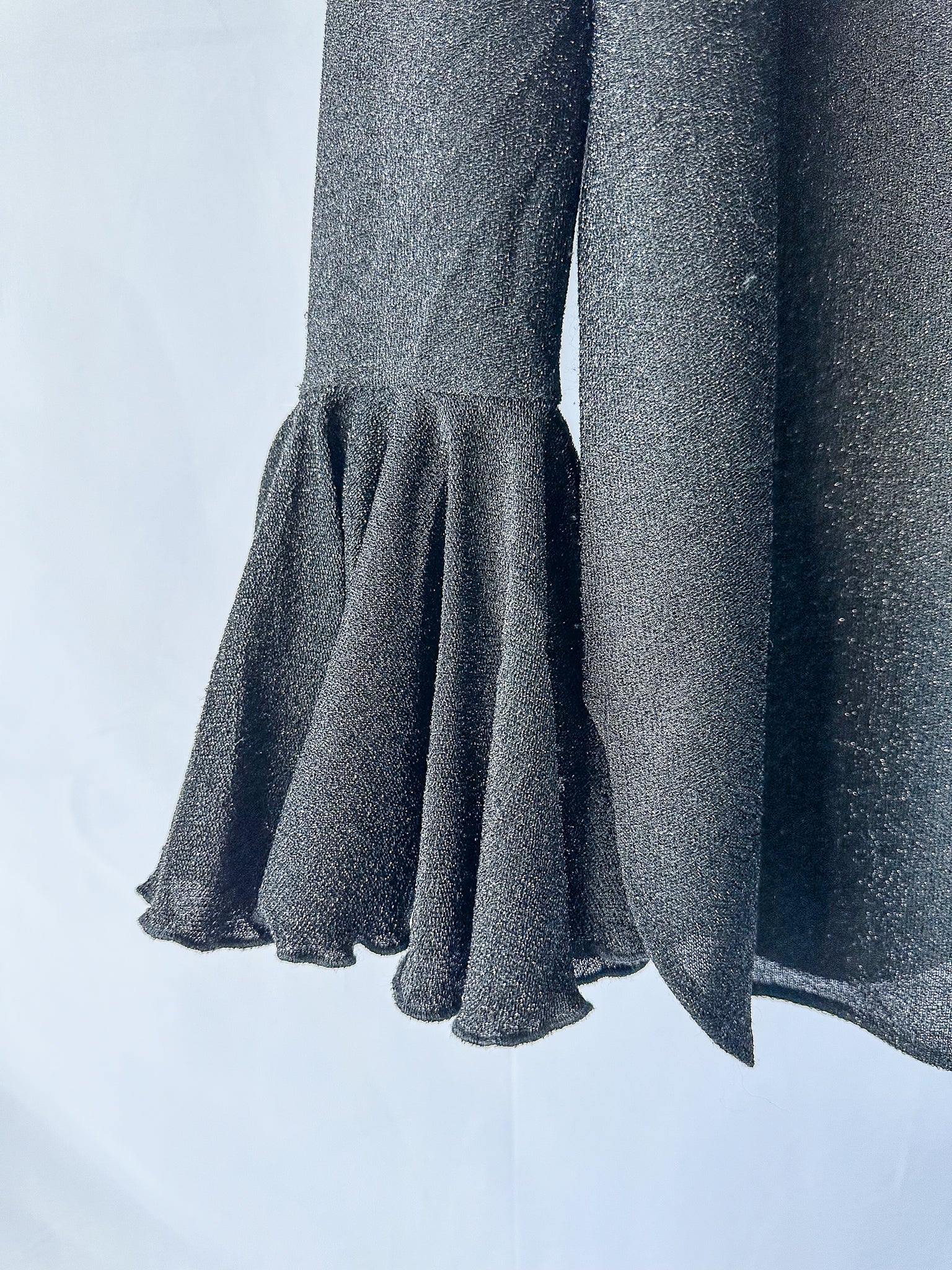 Sleeper Black Lurex Sparkly Long Sleeve Top Blouse