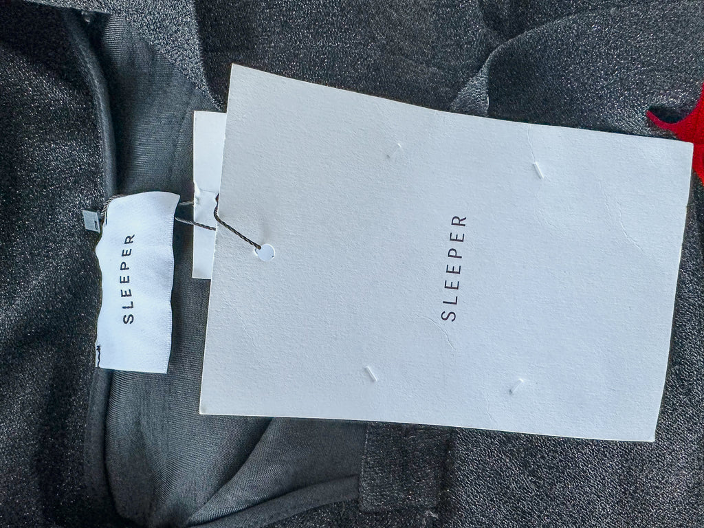 Sleeper Black Lurex Sparkly Long Sleeve Top Blouse