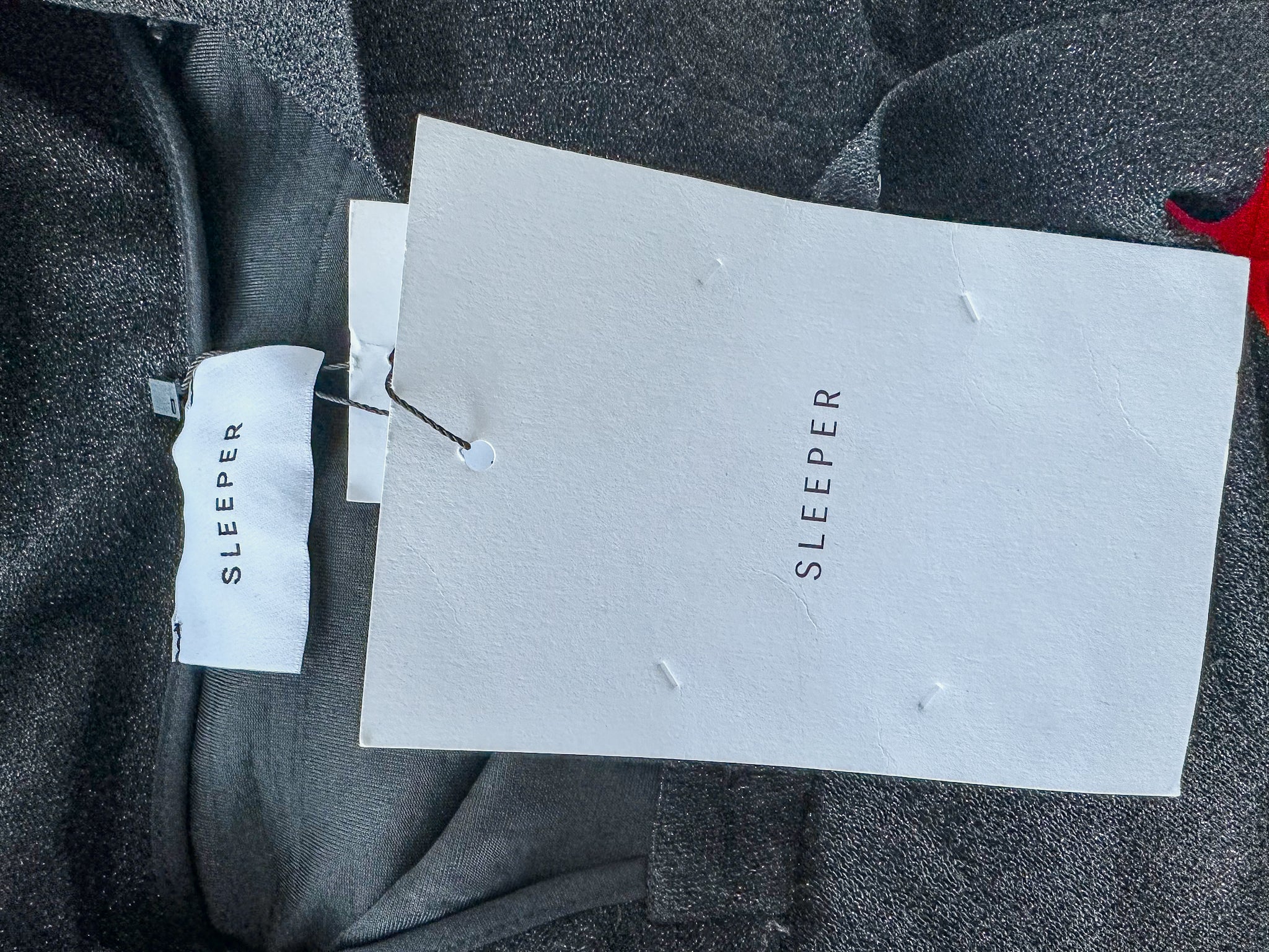 Sleeper Black Lurex Sparkly Long Sleeve Top Blouse