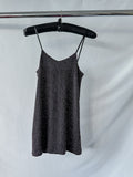 DoDo Bar Or Black Sparkly Pink Knit Cami Slip Mini Dress
