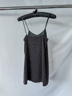 DoDo Bar Or Black Sparkly Pink Knit Cami Slip Mini Dress