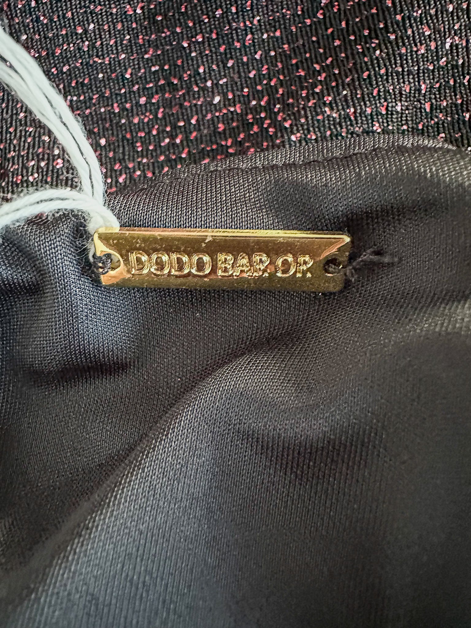 DoDo Bar Or Black Sparkly Pink Knit Cami Slip Mini Dress