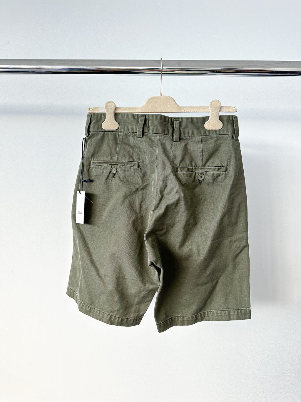 Agolde Herren Vinson Chino-Shorts aus Baumwolle mit mittlerer Leibhöhe, Moosgrün