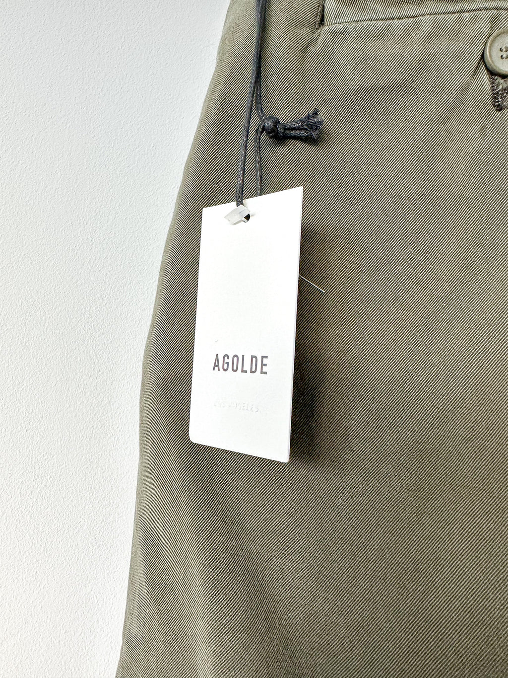 Agolde Herren Vinson Chino-Shorts aus Baumwolle mit mittlerer Leibhöhe, Moosgrün
