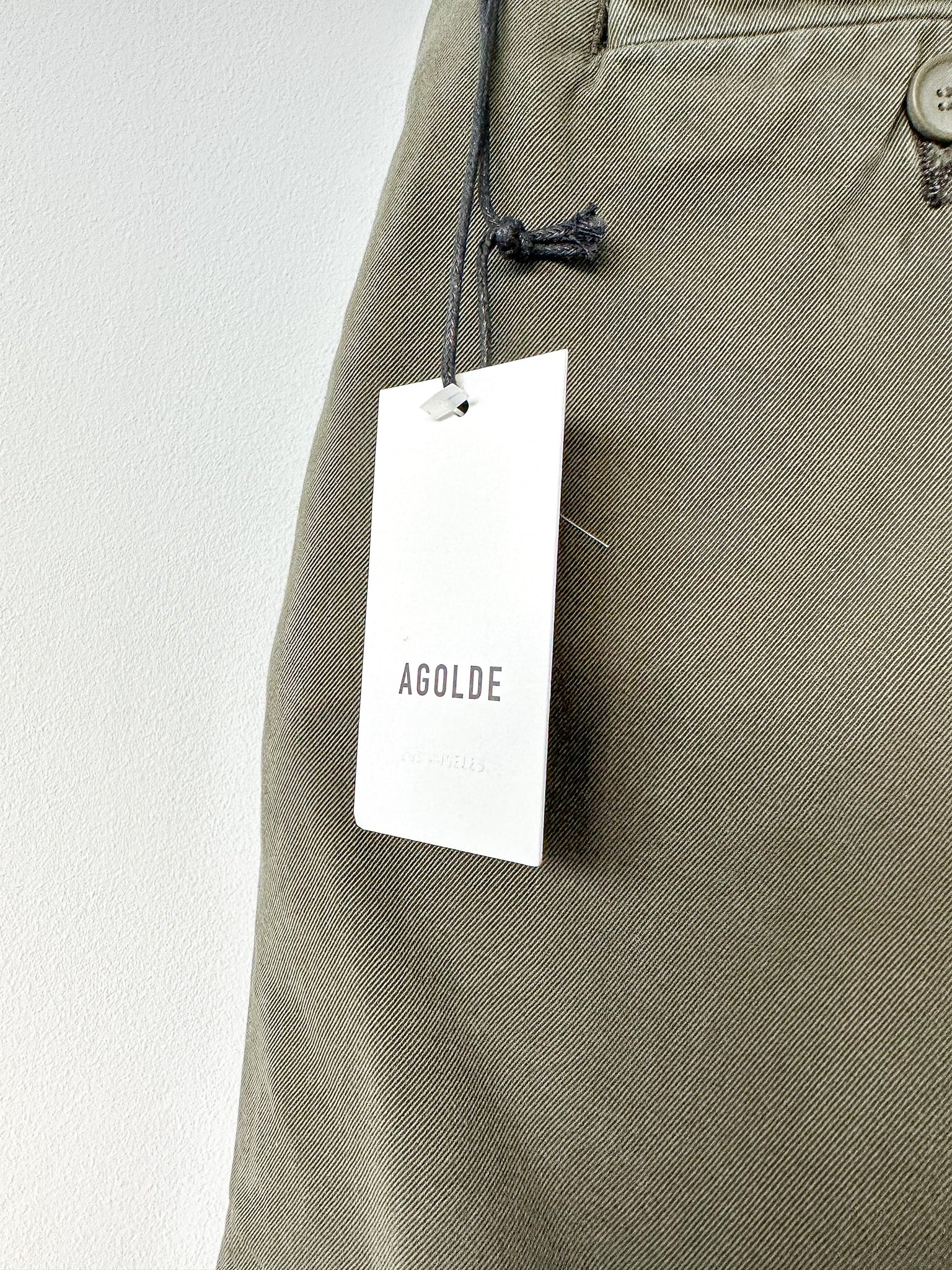 Agolde Herren Vinson Chino-Shorts aus Baumwolle mit mittlerer Leibhöhe, Moosgrün
