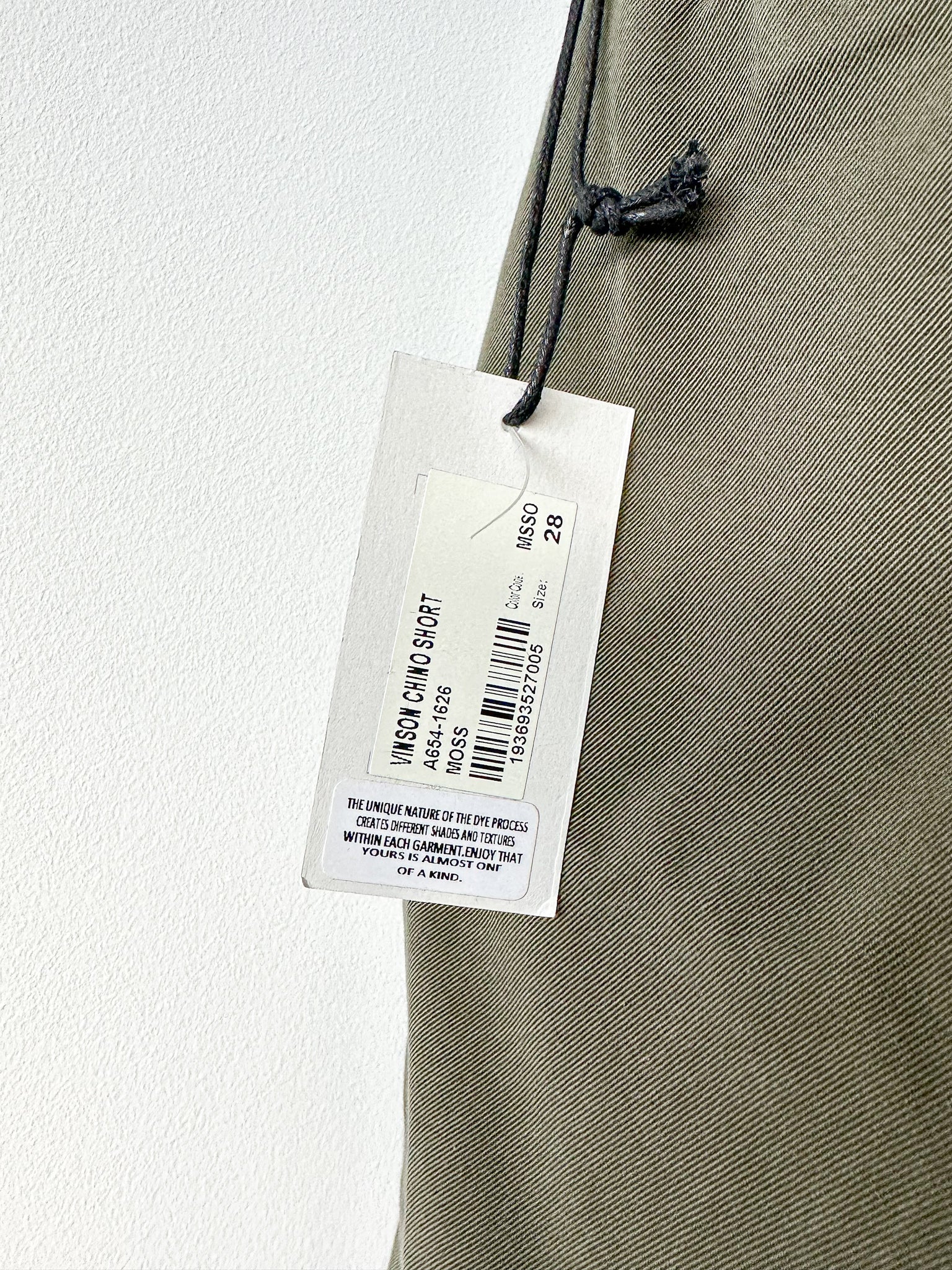 Agolde Herren Vinson Chino-Shorts aus Baumwolle mit mittlerer Leibhöhe, Moosgrün