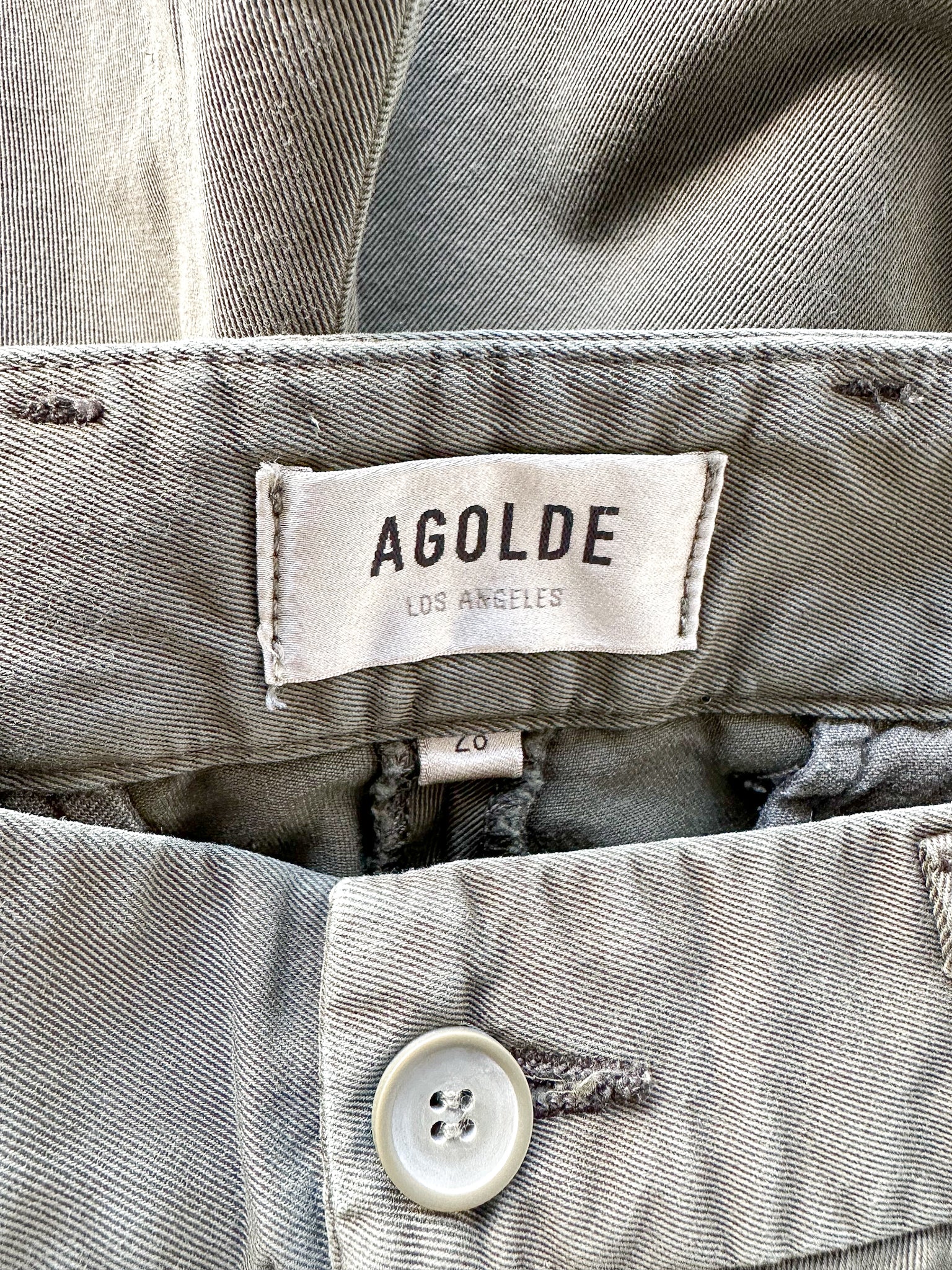Agolde Herren Vinson Chino-Shorts aus Baumwolle mit mittlerer Leibhöhe, Moosgrün