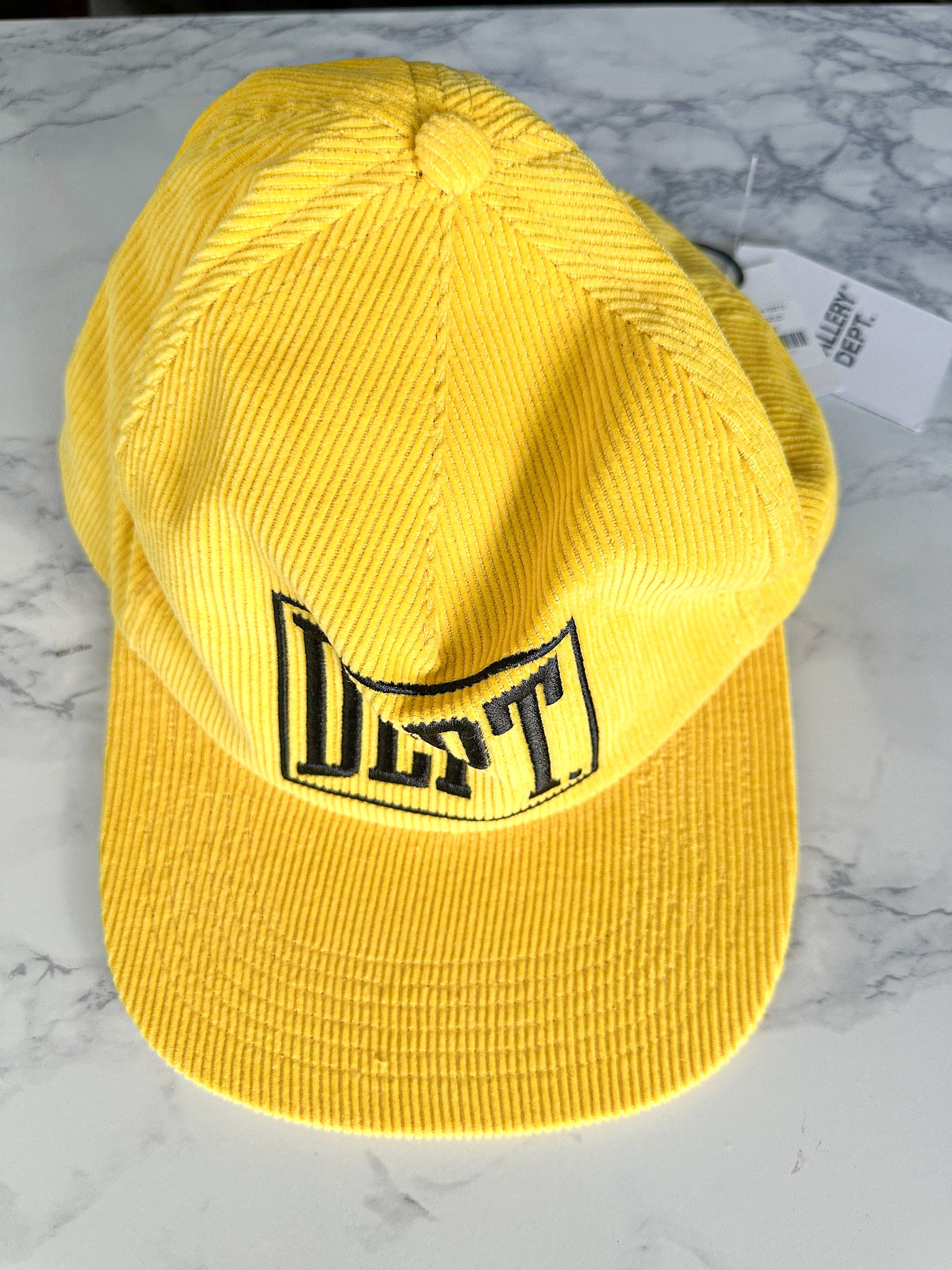 Gallery Dept. Mens Gym Logo Corduroy Yellow Baseball Cap