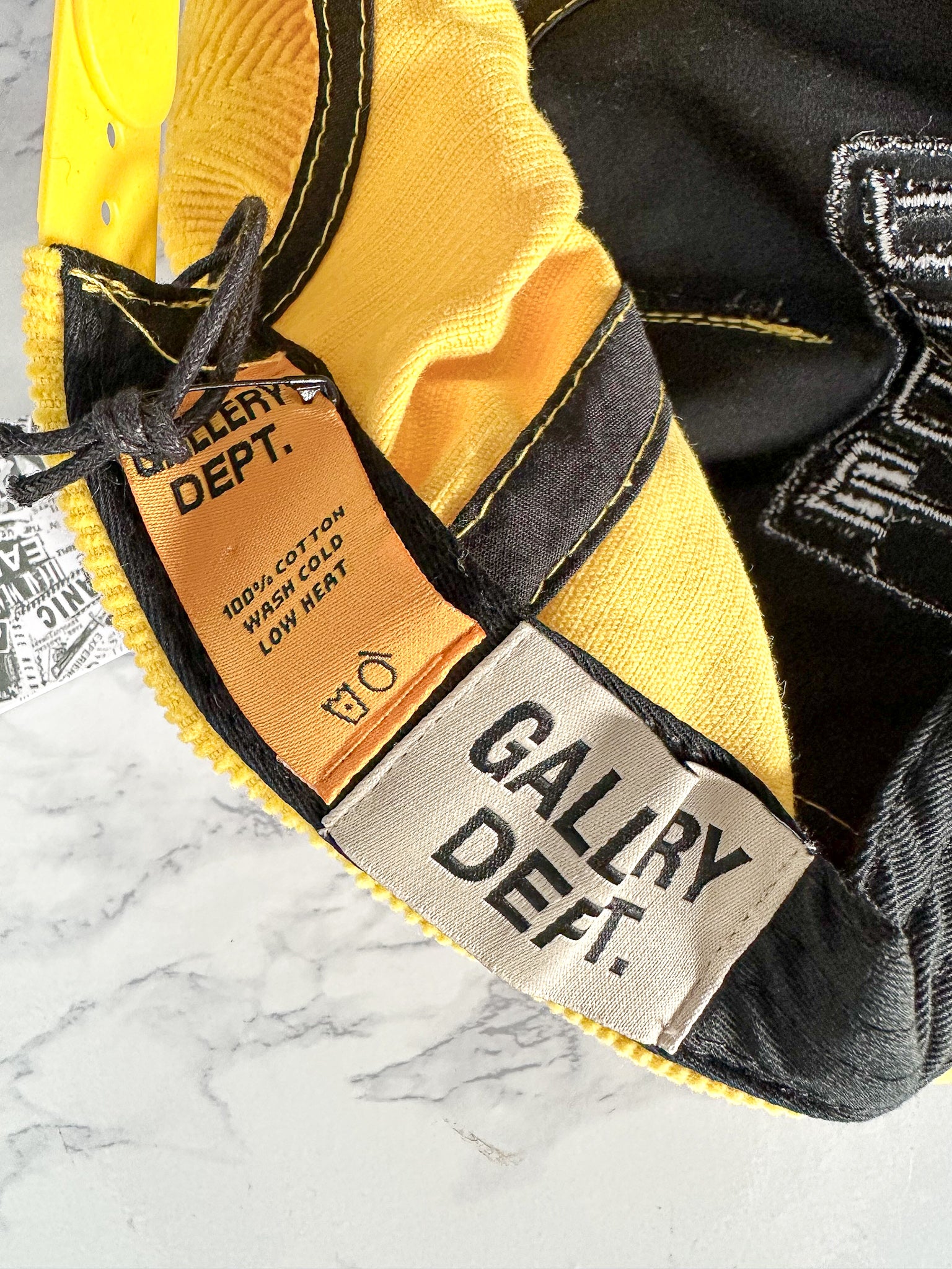 Gallery Dept. Mens Gym Logo Corduroy Yellow Baseball Cap