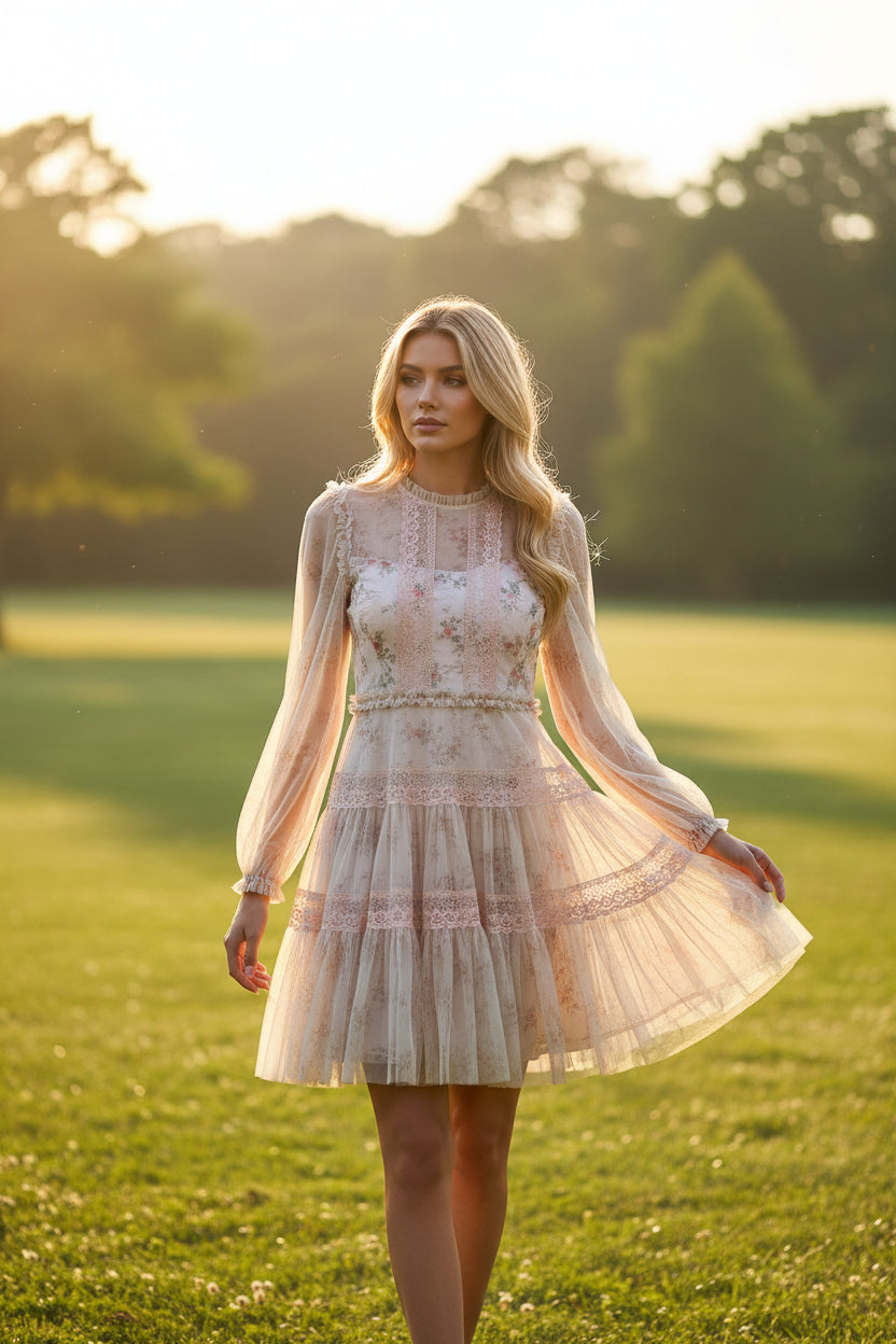 Needle & Thread Floral Wonder Micro Mini Dress House Of Huntington Needle & Thread Floral Wonder Micro Mini Dress House Of Huntington