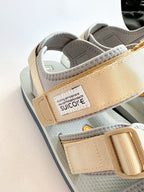 Suicoke Grey Beige Depa-Cab Sandals