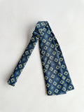 Drake's Navy Foulard Diamond Mosaic Silk Bow Tie