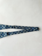 Drake's Navy Foulard Diamond Mosaic Silk Bow Tie