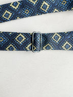 Drake's Navy Foulard Diamond Mosaic Silk Bow Tie