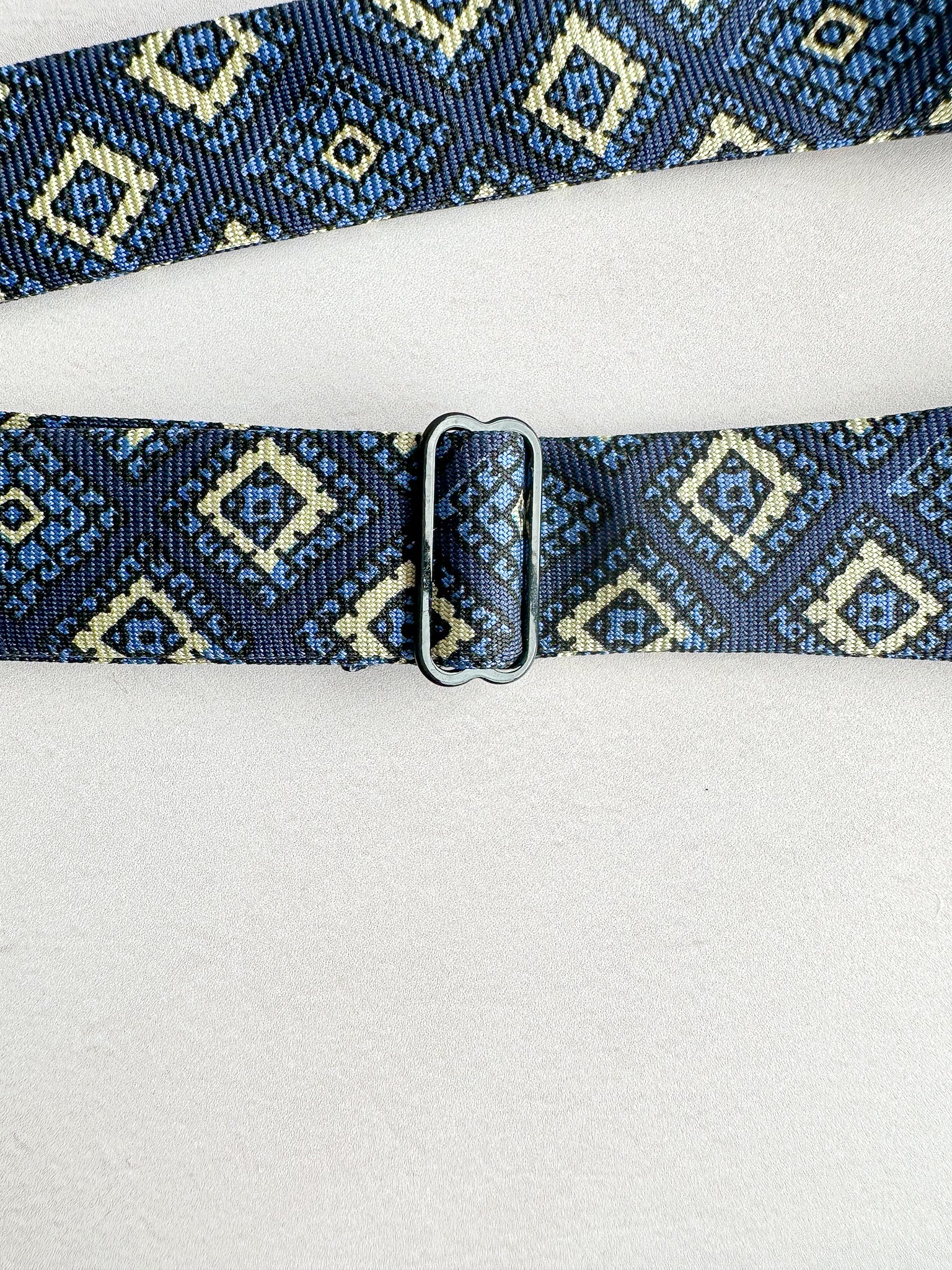 Drake's Navy Foulard Diamond Mosaic Silk Bow Tie