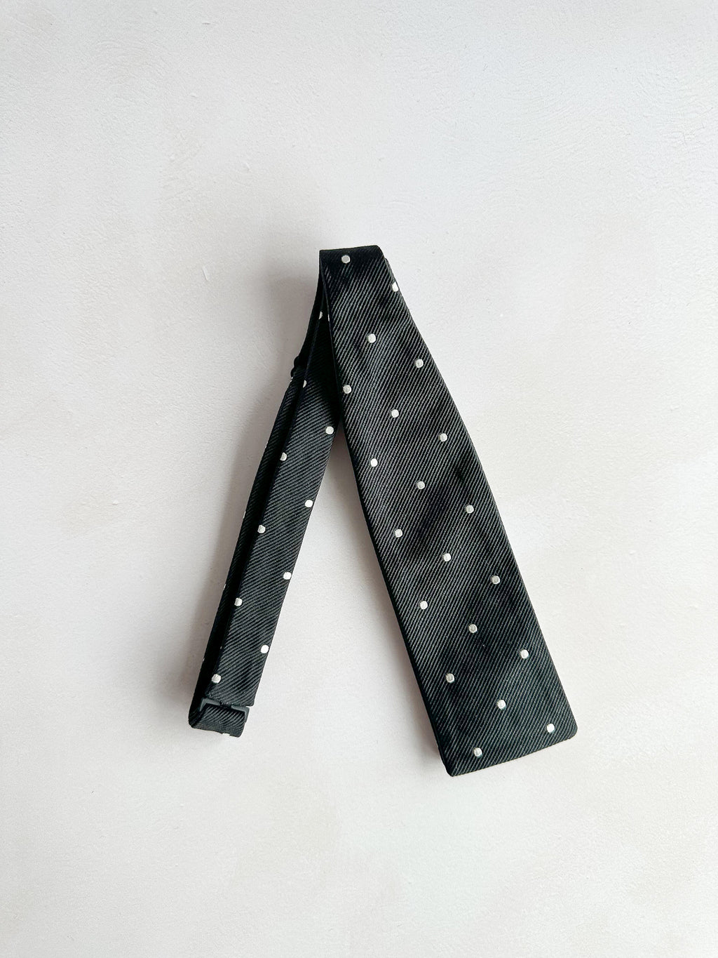 Drake's Black White Spotted Bowtie