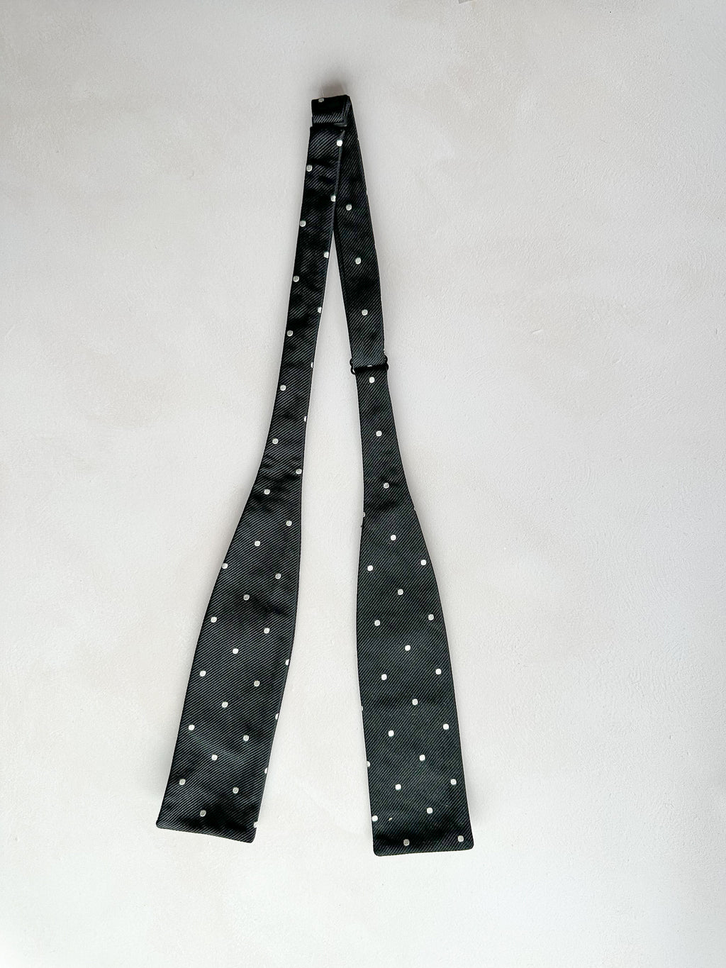 Drake's Black White Spotted Bowtie