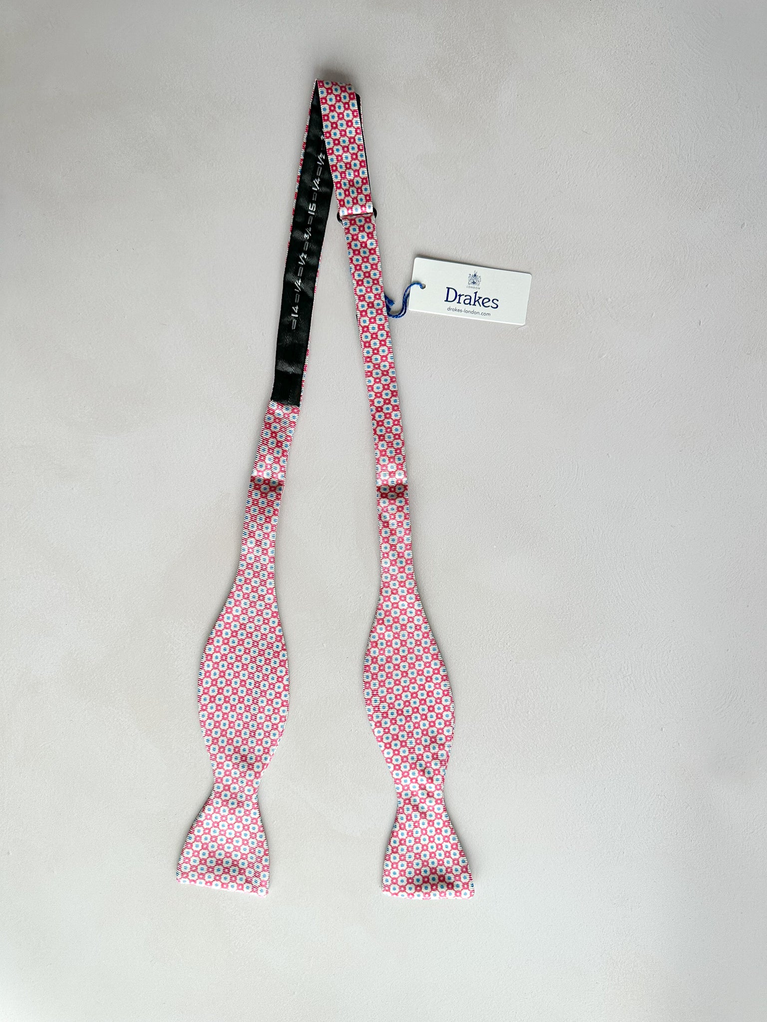 Drake's Pink Floral Butterfly Bowtie