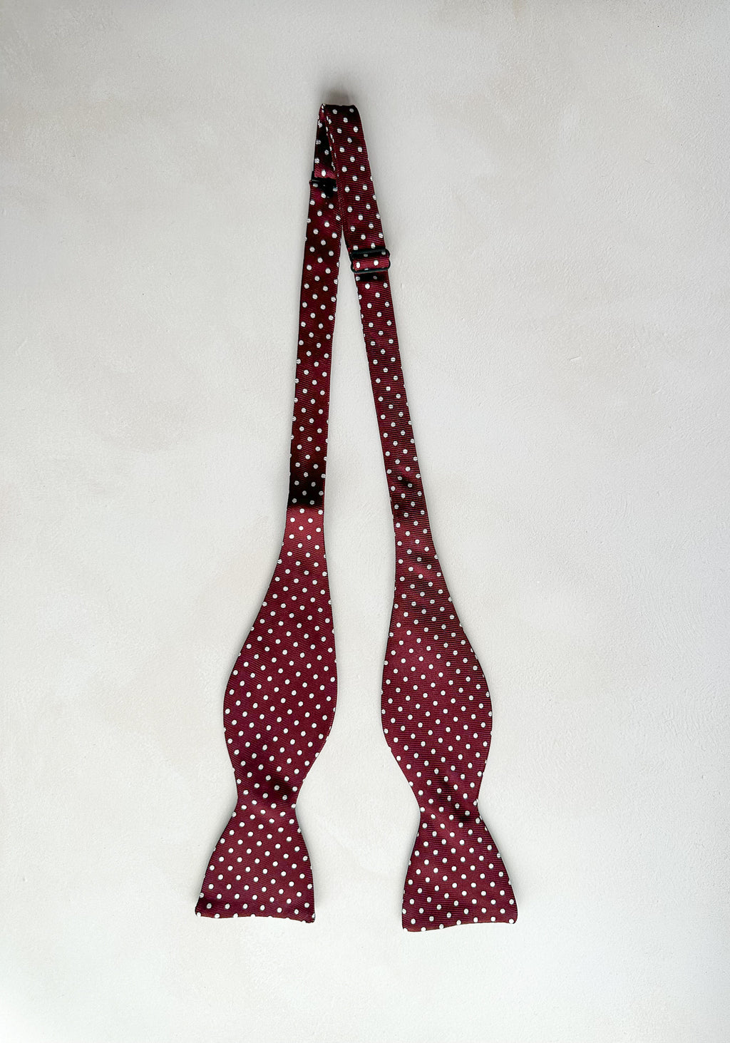 Drake's Silk Burgundy Spotted Bowtie