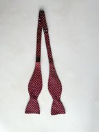 Drake's Silk Burgundy Spotted Bowtie