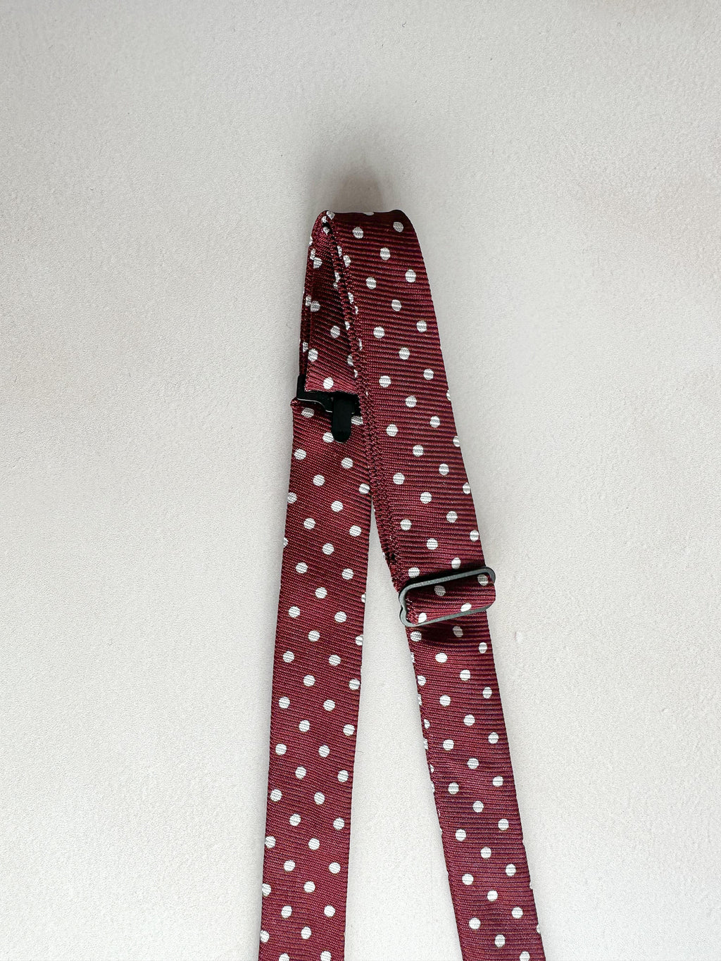 Drake's Silk Burgundy Spotted Bowtie