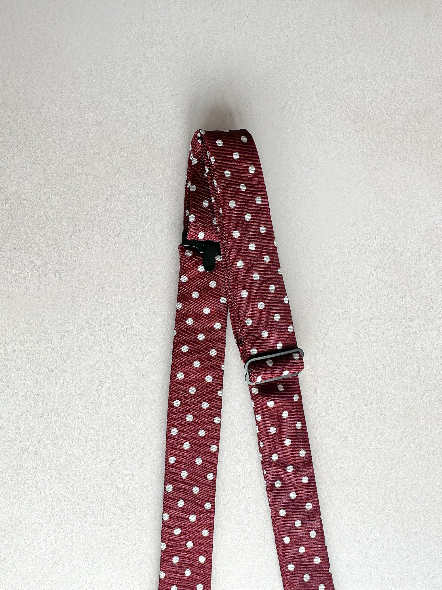 Drake's Silk Burgundy Spotted Bowtie