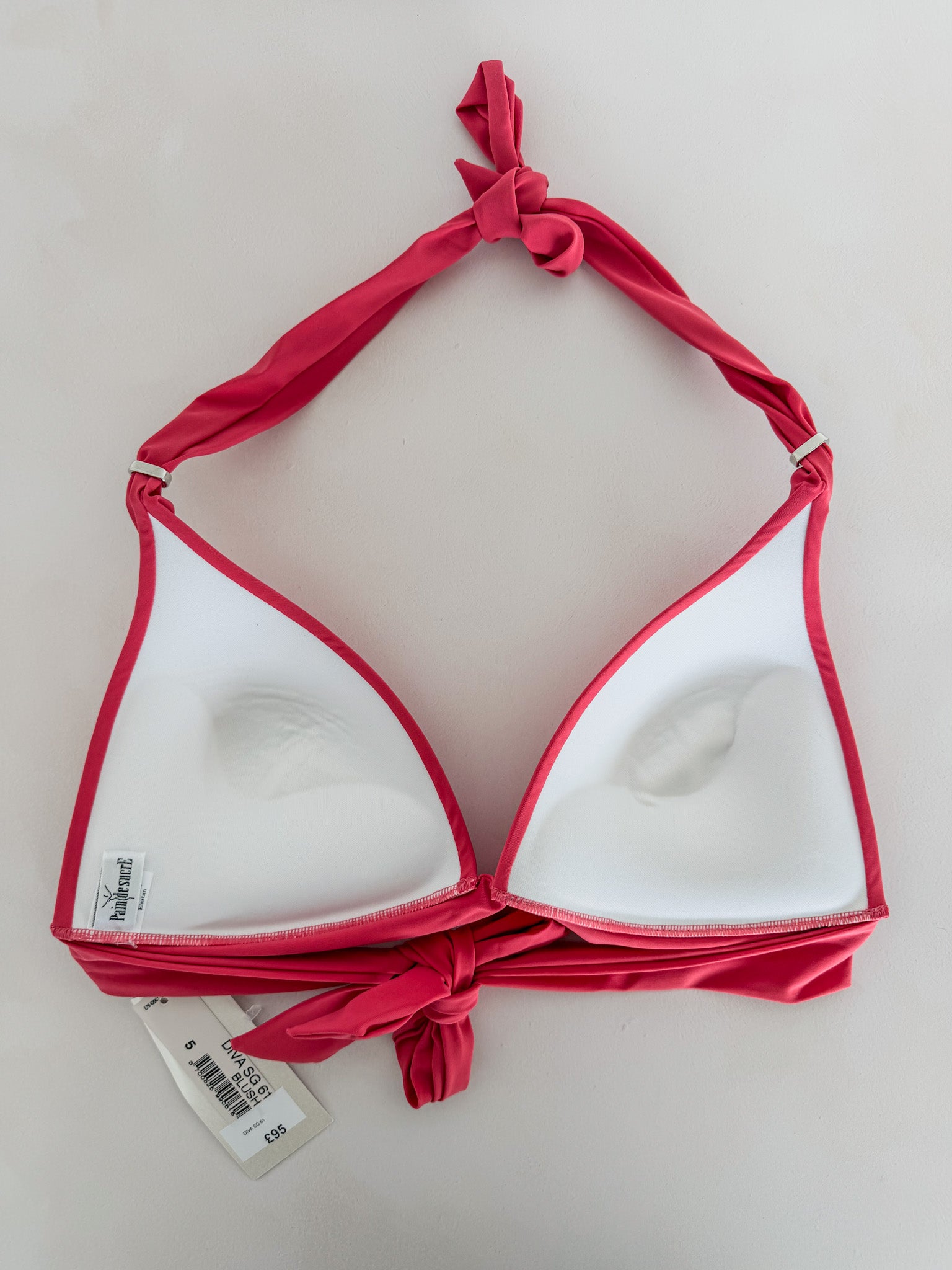 Pain De Sucre Seitlich gebundene Bikinihose in Diva Blush Pink