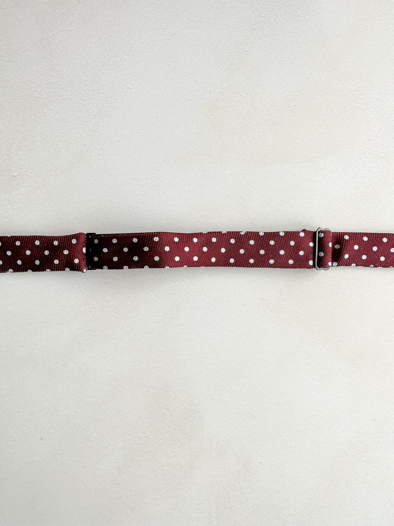 Drake's Silk Burgundy Spotted Bowtie