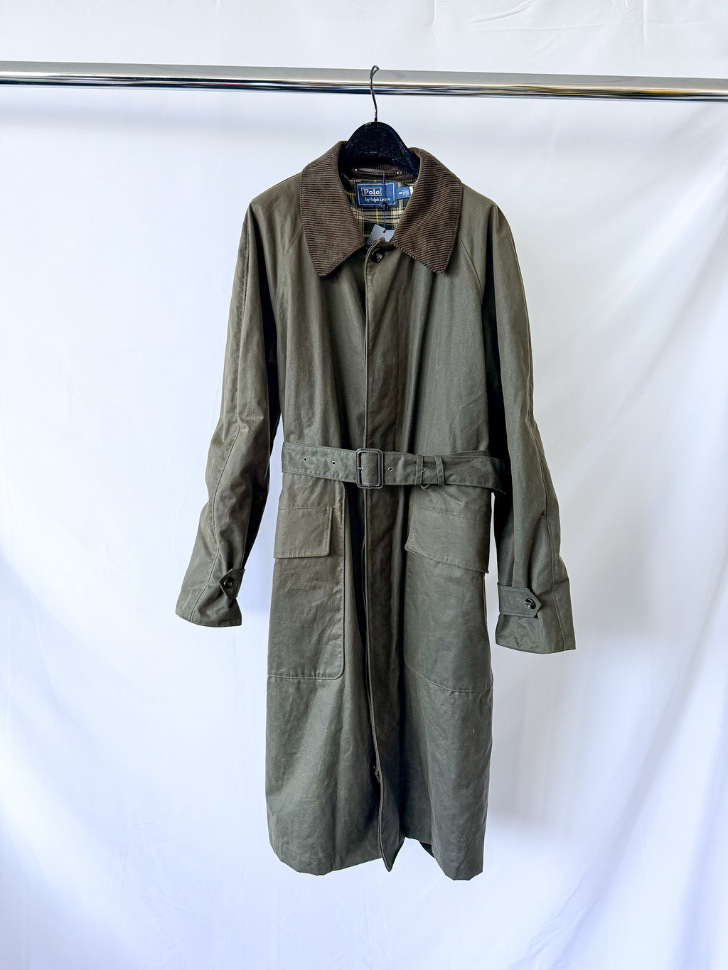 Ralph Lauren Polo Stewart Waxed Oilskin Belted Coat