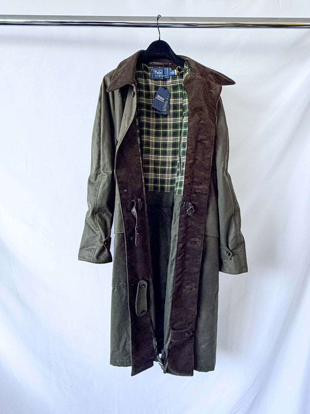 Ralph Lauren Polo Stewart Waxed Oilskin Belted Coat