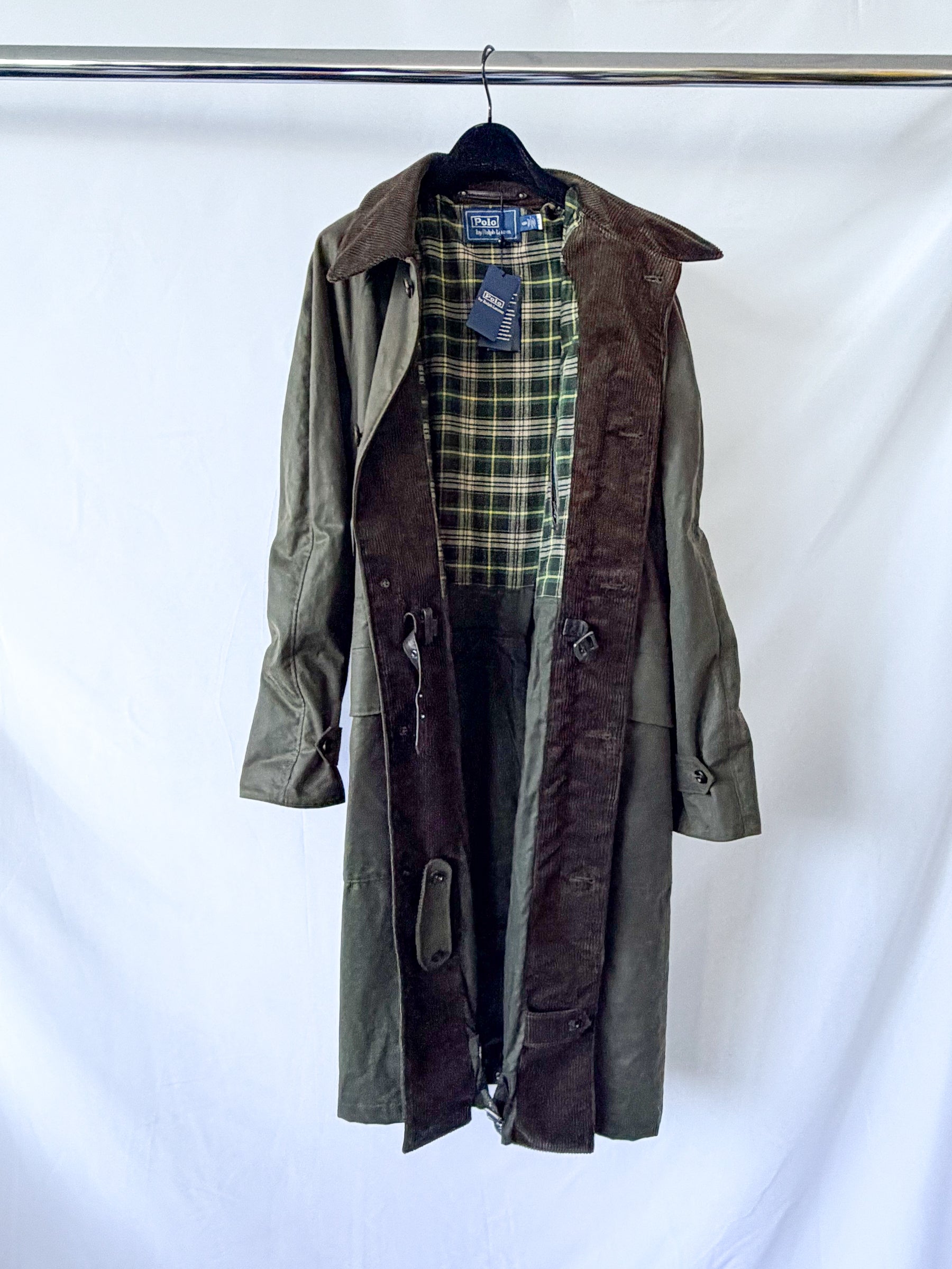 Ralph Lauren Polo Stewart Waxed Oilskin Belted Coat