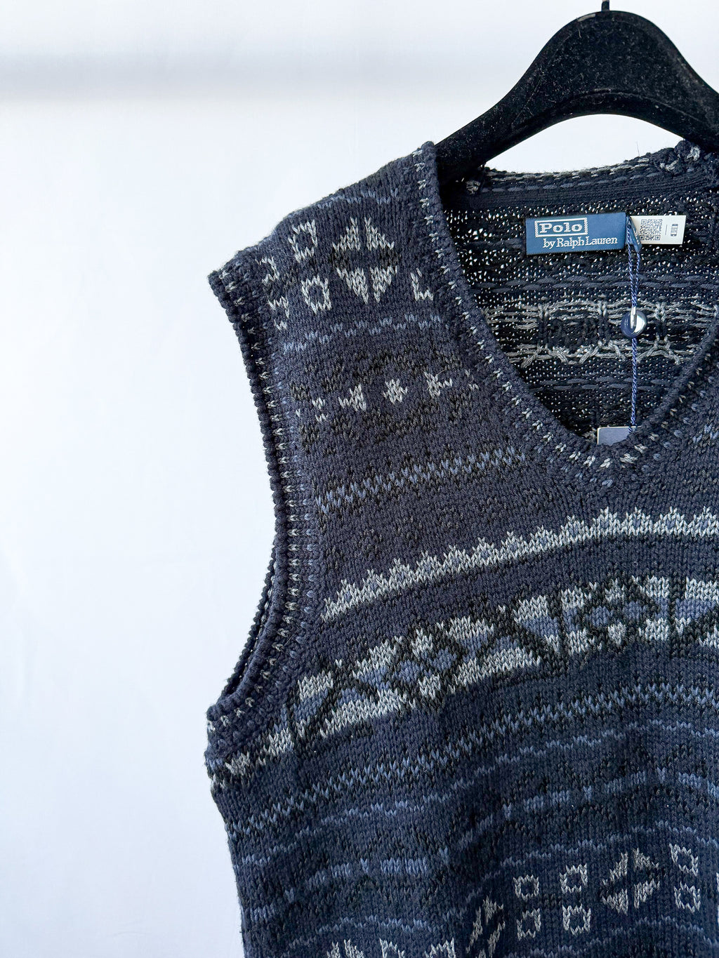 Ralph Lauren Polo Fair Isle Cotton Blend Sleeveless Jumper