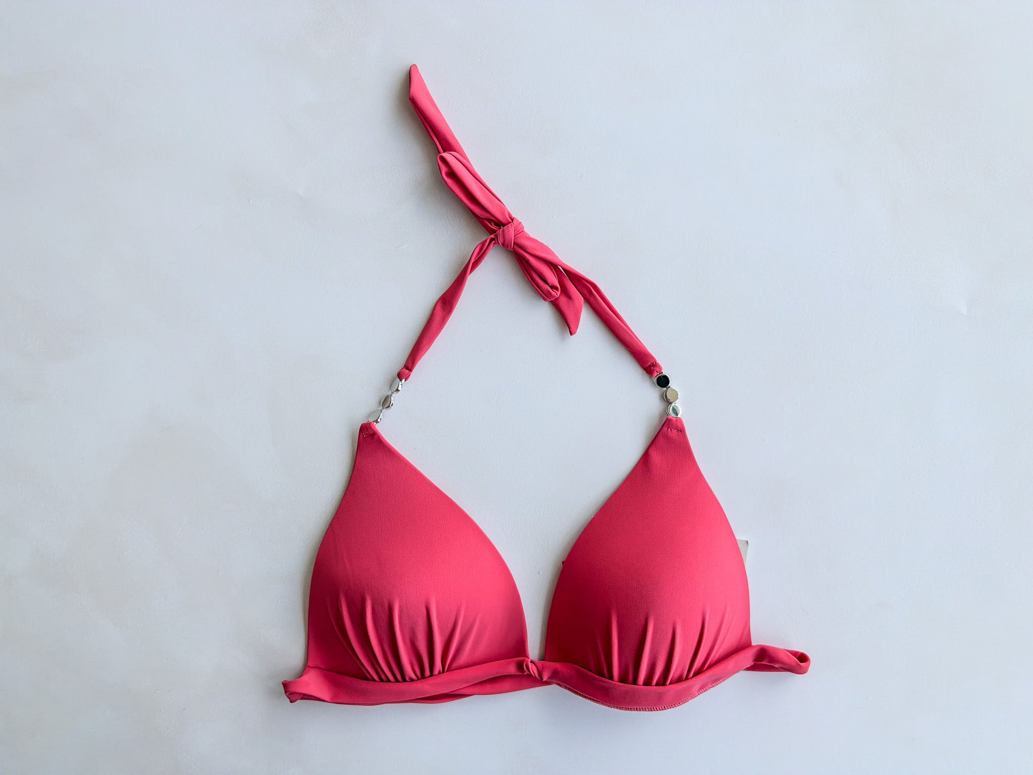 Pain De Sucre Pink Jewel Detail Bikini Top in Elan