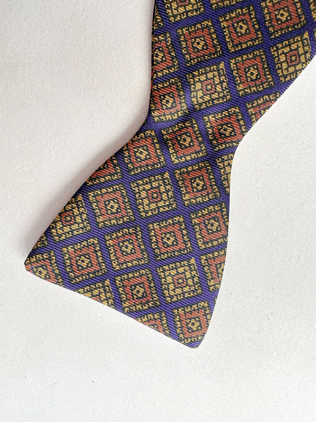 Drake's Diamond Foulard Purple Butterfly Bowtie