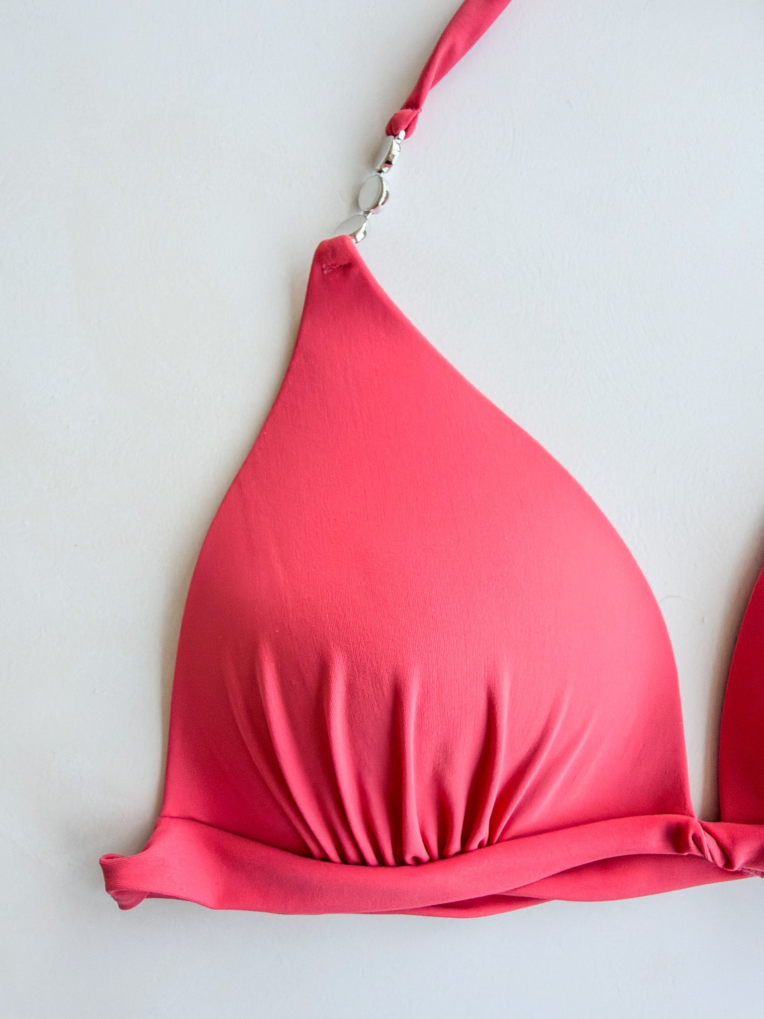 Pain De Sucre Pink Jewel Detail Bikini Top in Elan