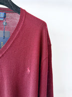 Ralph Lauren Polo Burgundy Merino Jumper