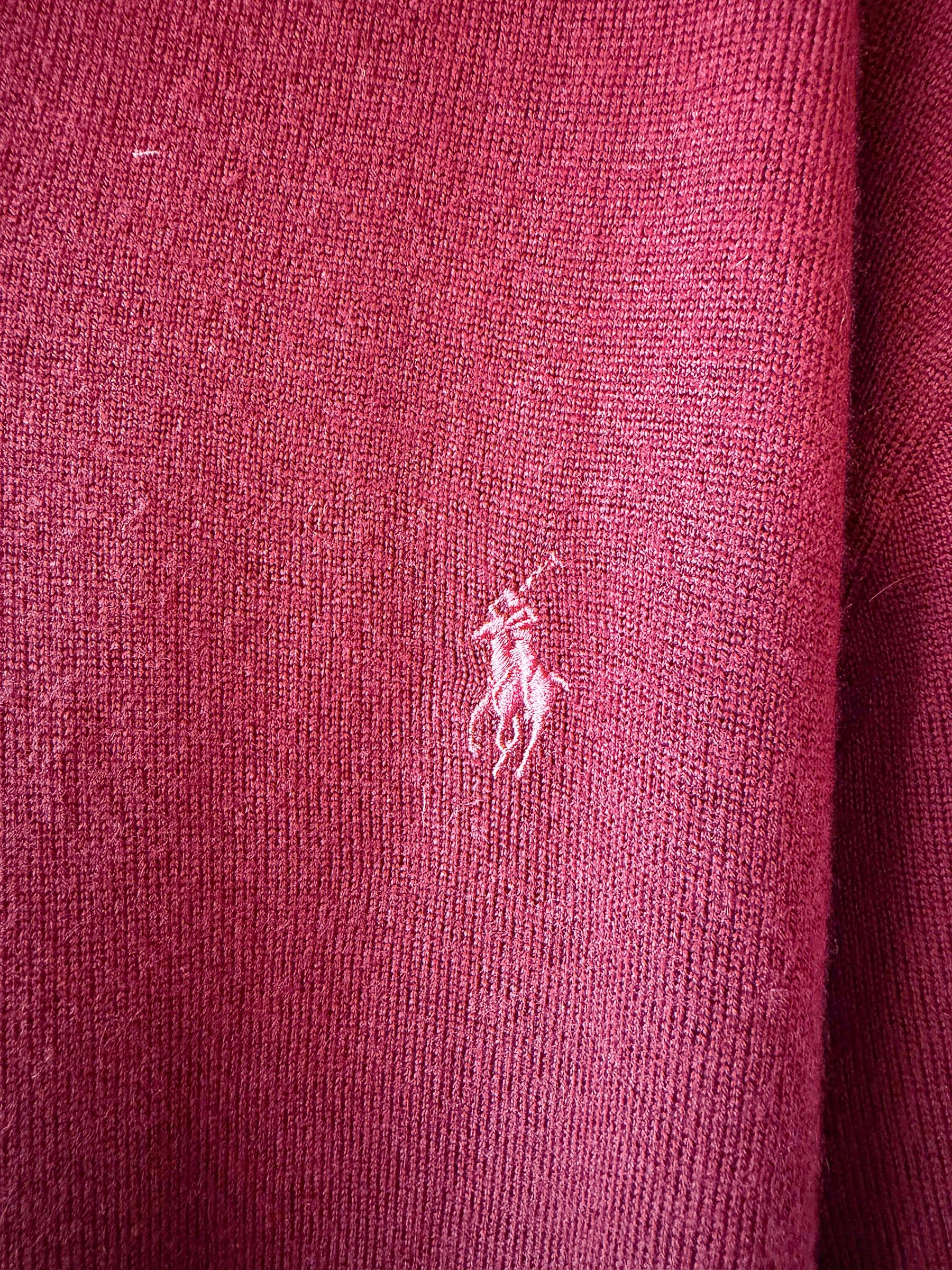Ralph Lauren Polo Burgundy Merino Jumper