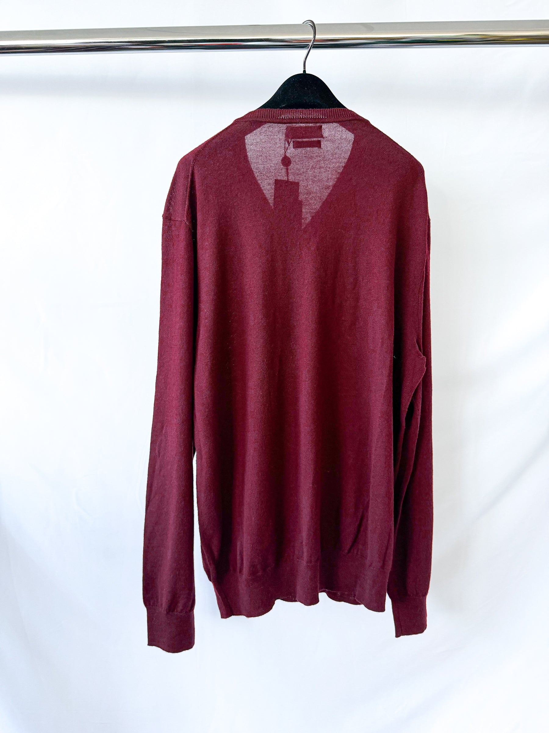 Ralph Lauren Polo Burgundy Merino Jumper