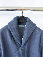 Ralph Lauren Polo Shawl Navy Wool Cardigan