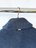 Ralph Lauren Polo Shawl Navy Wool Cardigan
